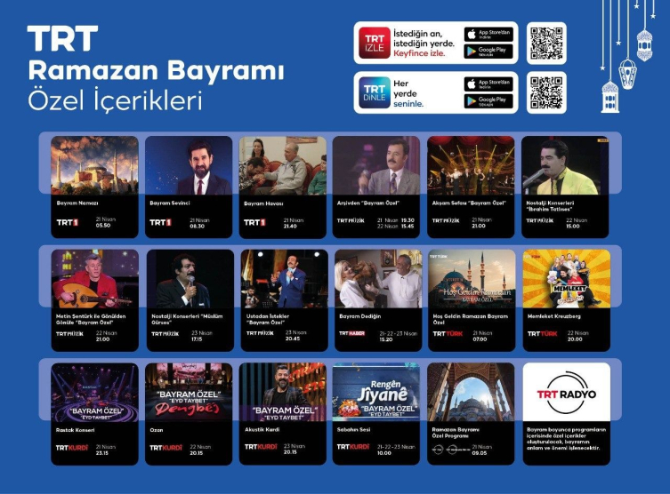 Ramazan Bayramı, TRT ekranlarında dolu dolu yaşanacak